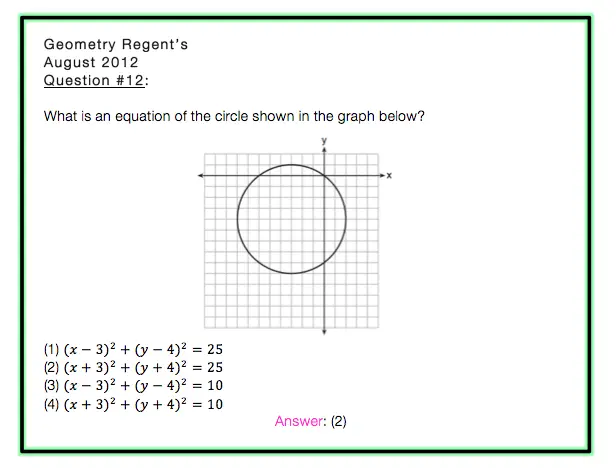 Equation of A Circle