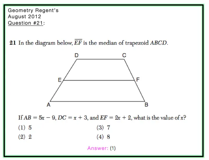 Medians on a Trapezoid Geometry MathSux^2