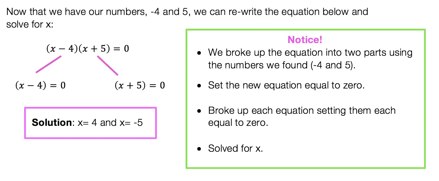 How to factor quadratic equations