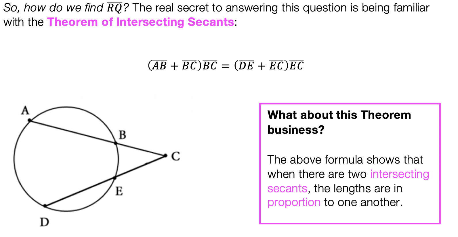 Intersecting Secants