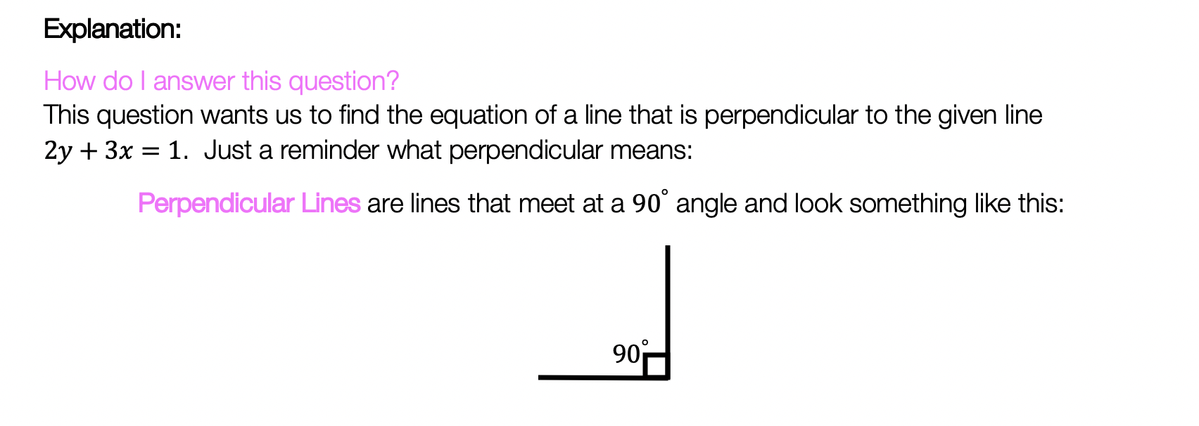 Perpendicular Lines through a Given Point