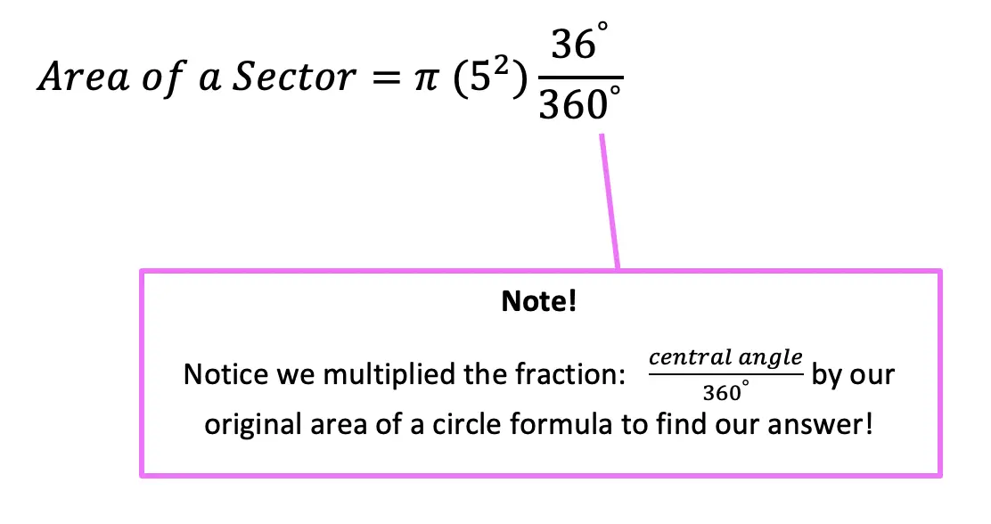 area of a sector