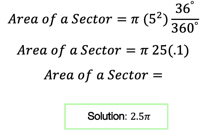 area of a sector