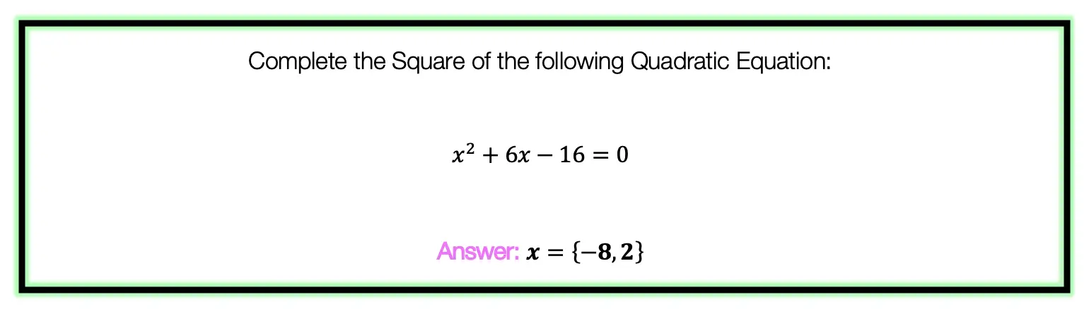 Completing the square