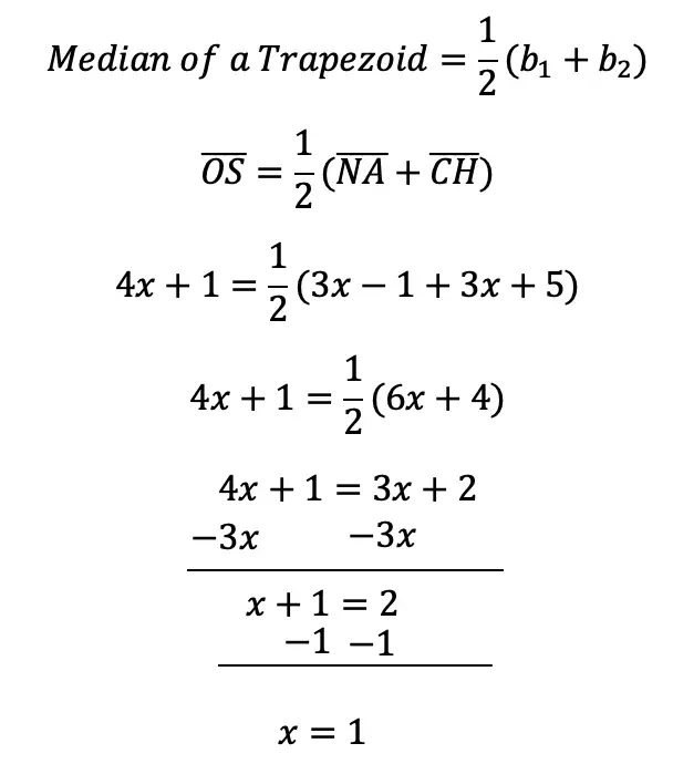 Median of a Trapezoid Theorem