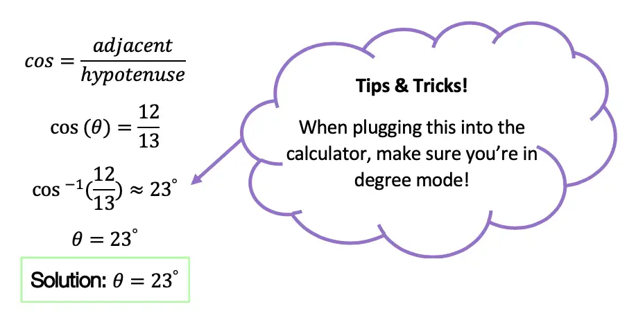 How to use SOH CAH TOA
