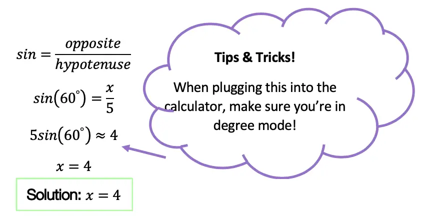 How to use SOH CAH TOA