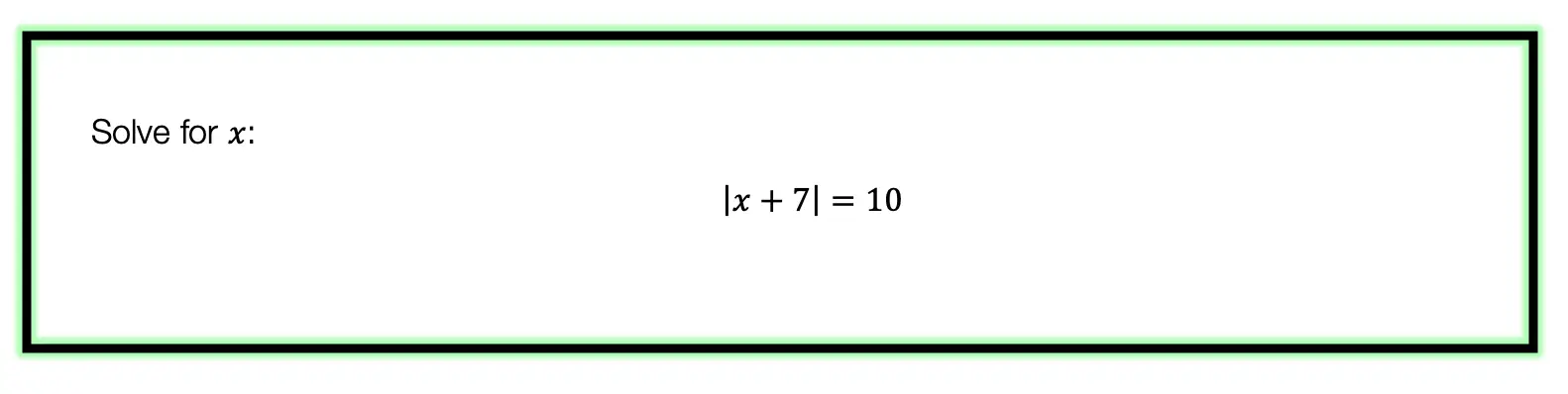 Absolute Value Equations example