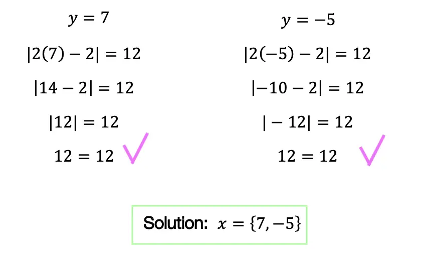 Equations With Absolute Value