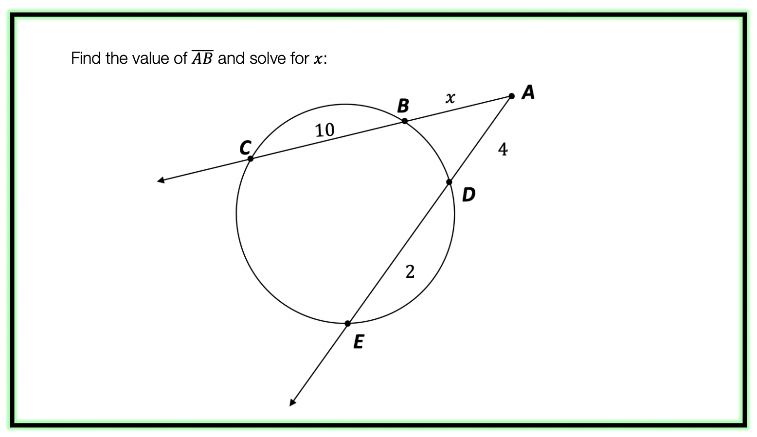 Intersecting Secants Theorem Geometry Mathsux 2 | Free Download Nude