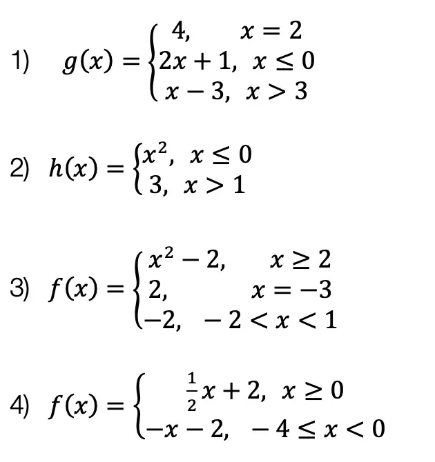 piecewise functions examples