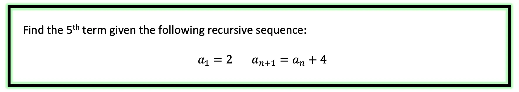 recursive formula