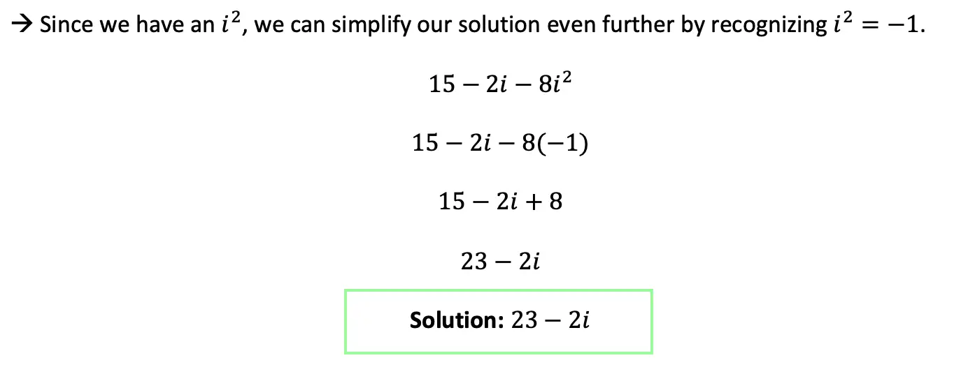 Imaginary Numbers. You CAN have a negative under the radical. You