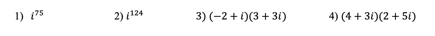 complex numbers algebra 2