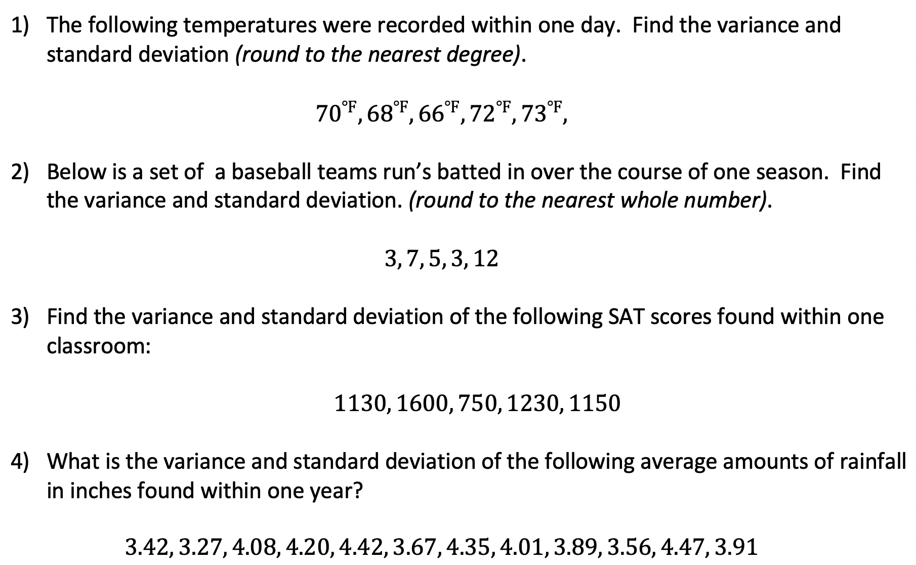 sample standard deviation