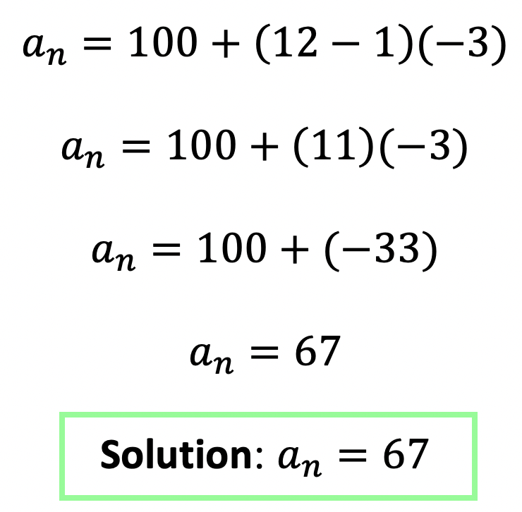 arithmetic sequence equation