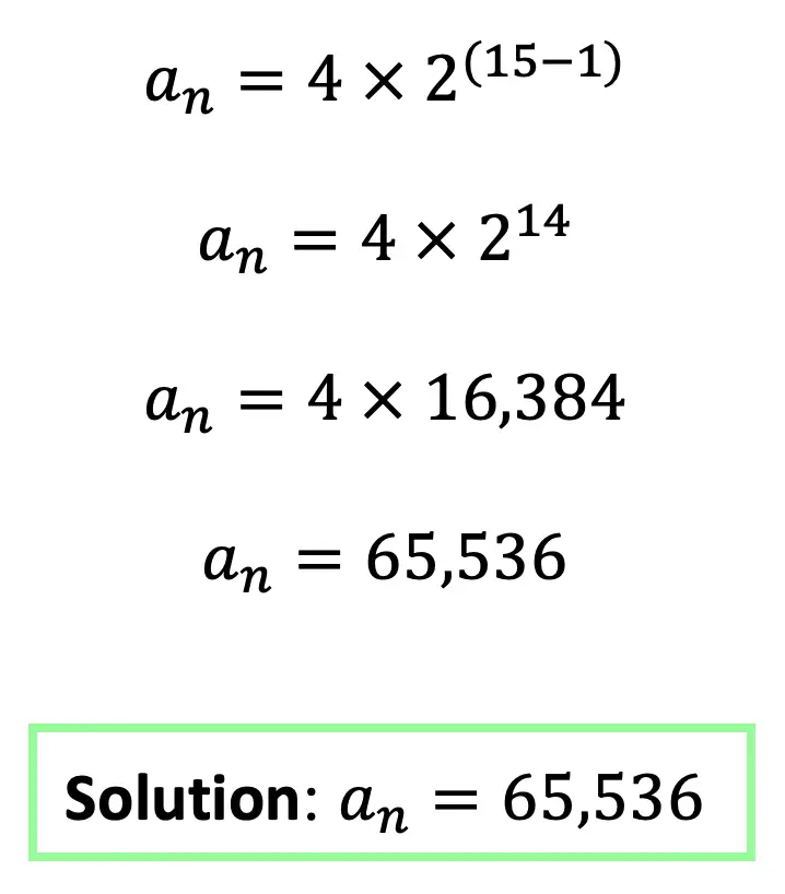 geometric sequences formula