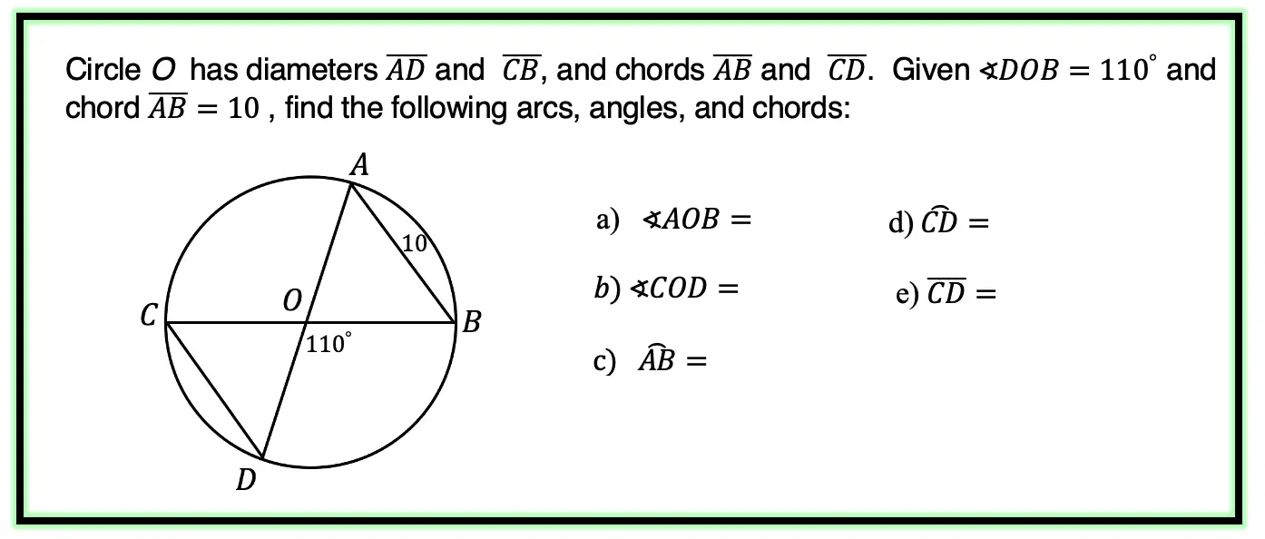 central angles theorems