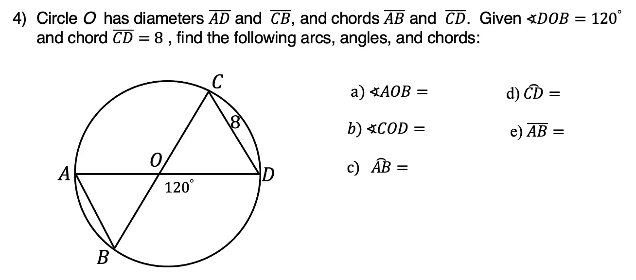 Central Angles Theorems: Geometry - Math Lessons