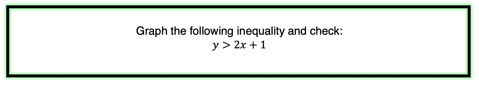 graphing inequality example