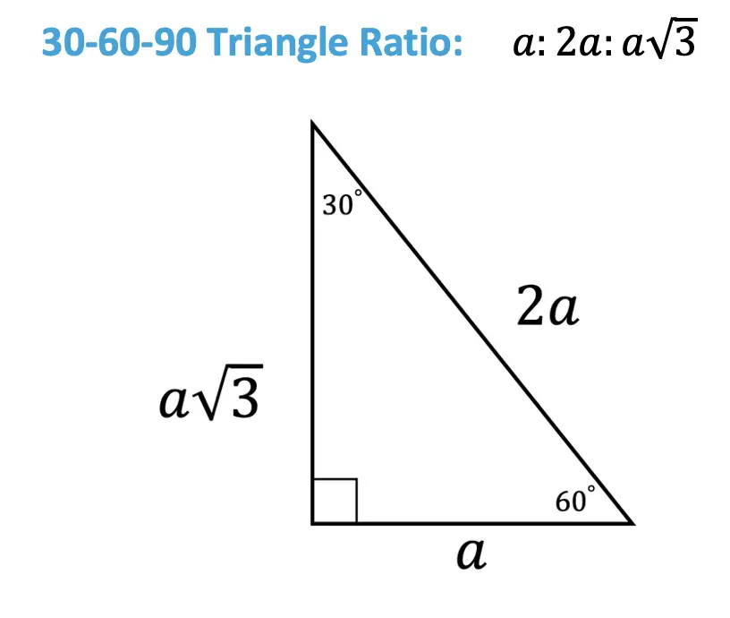 30 60 90 triangle side lengths