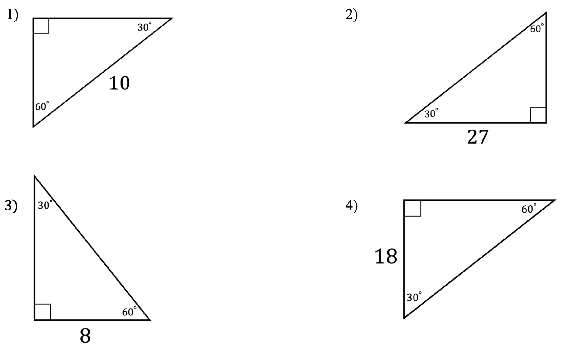30 60 90 Special Triangles Geometry MathSux^2