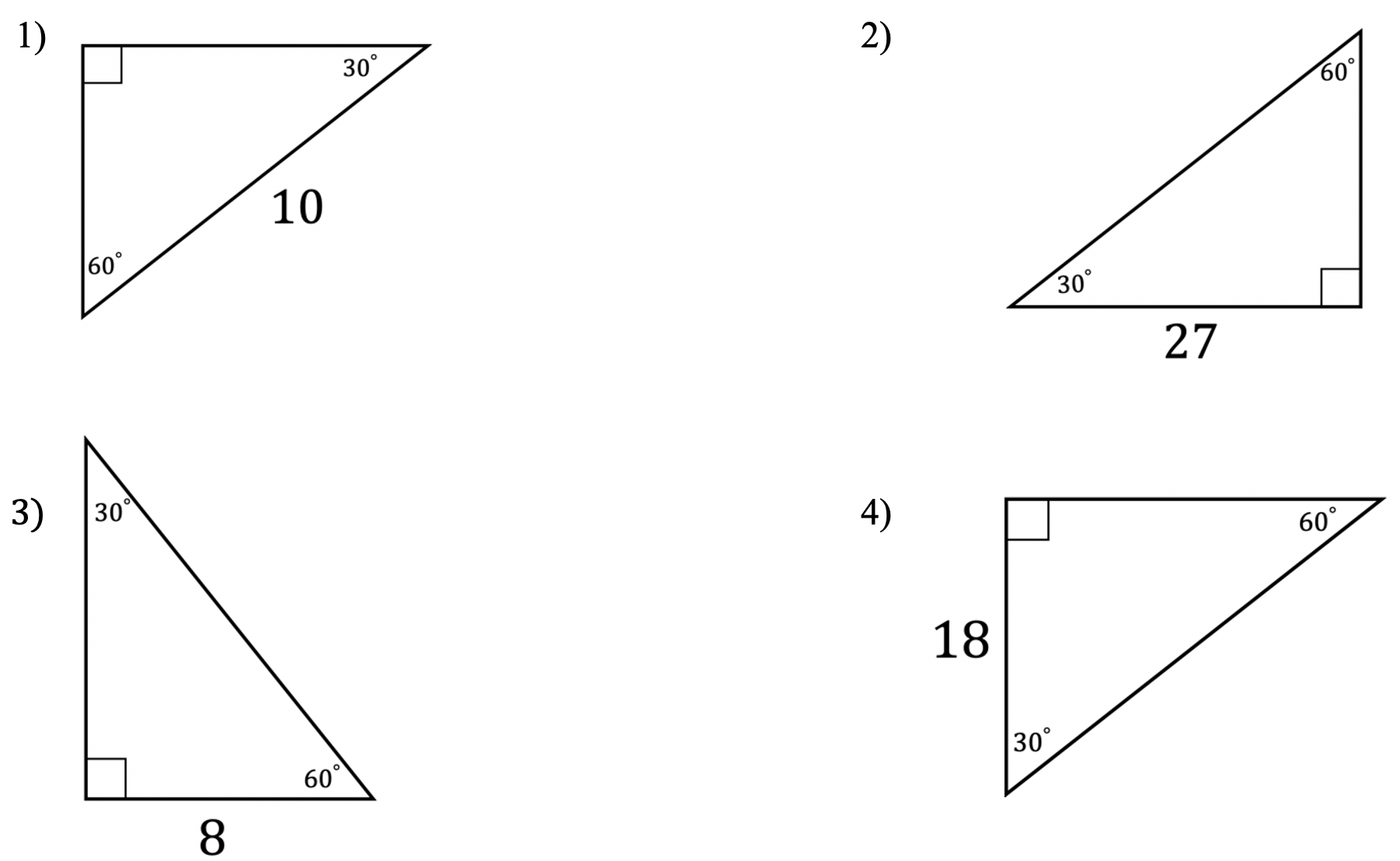 30 60 90 Special Triangles Geometry Mathsux 2