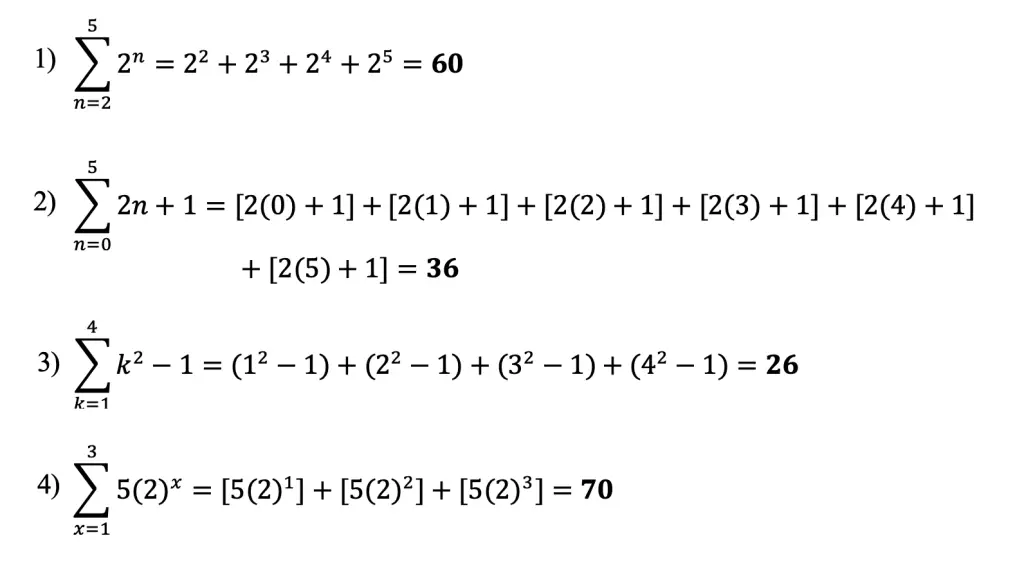 Summation Notation Examples