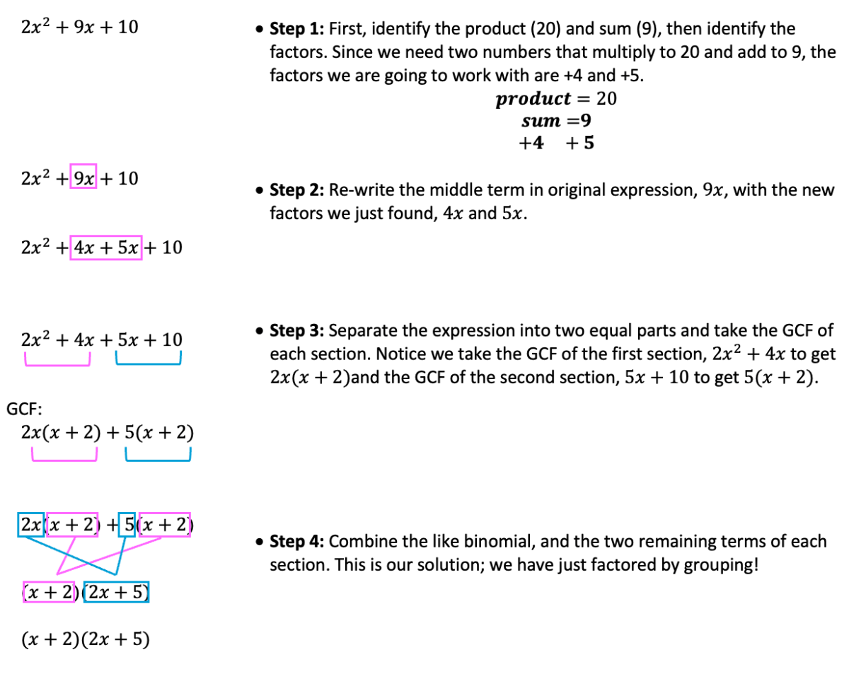 Factor By Grouping Examples: Algebra - Math Lessons