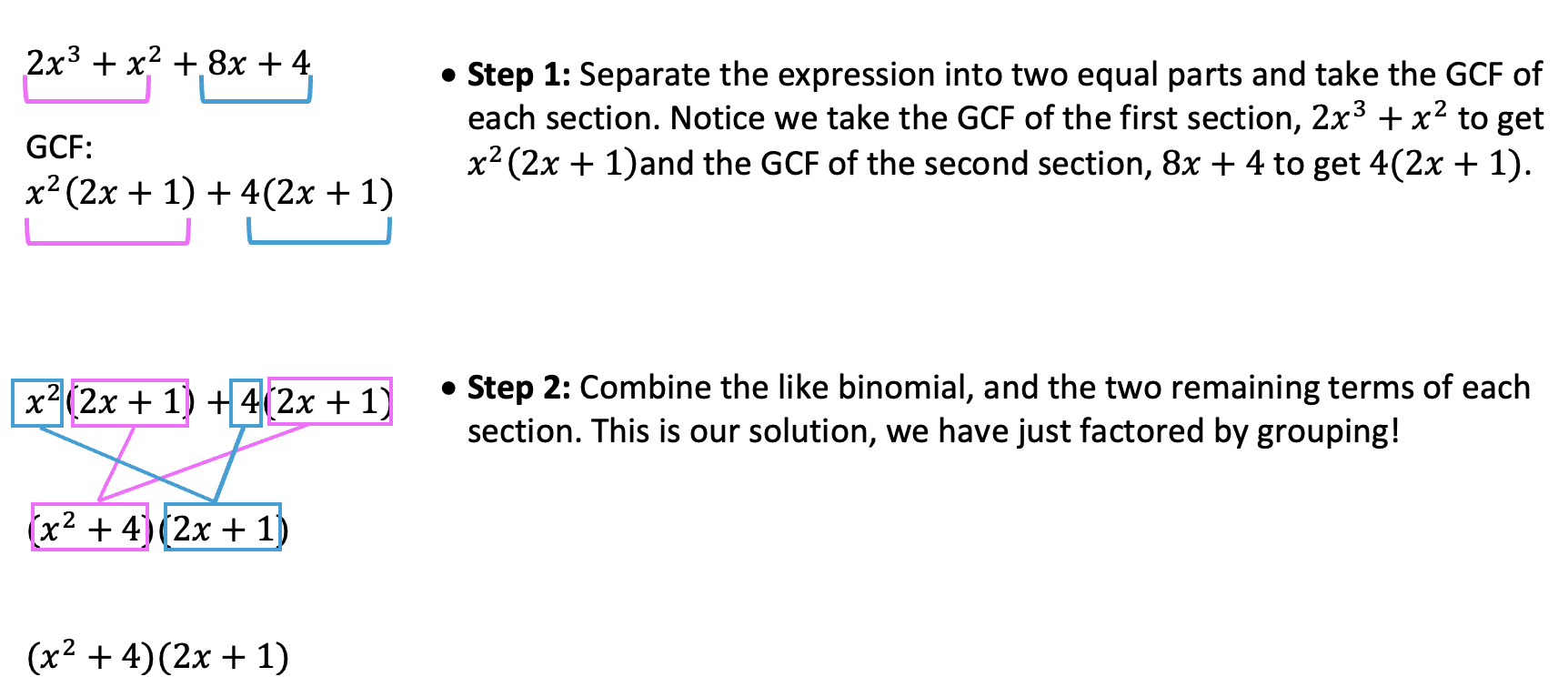 Factor By Grouping Examples: Algebra - Math Lessons