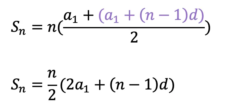 arithmetic sequence calculator formula
