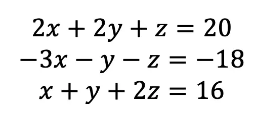3 Equations 3 Unknown