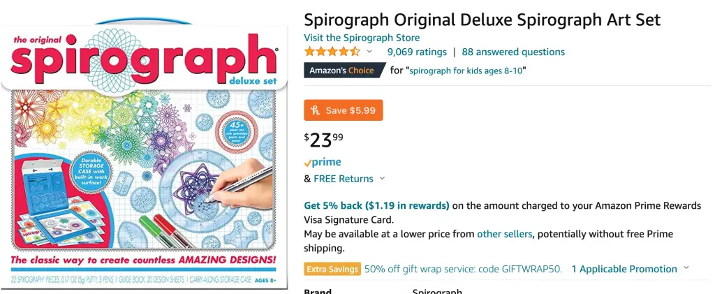 Spirograph Deluxe Art Drawing Kit