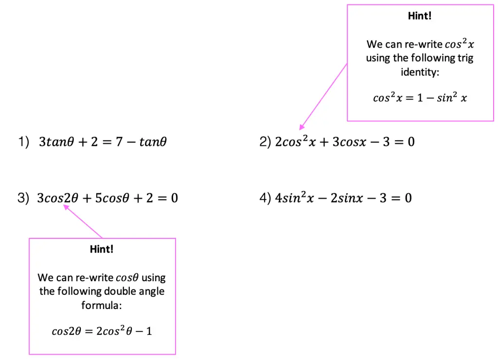 trigonometric functions